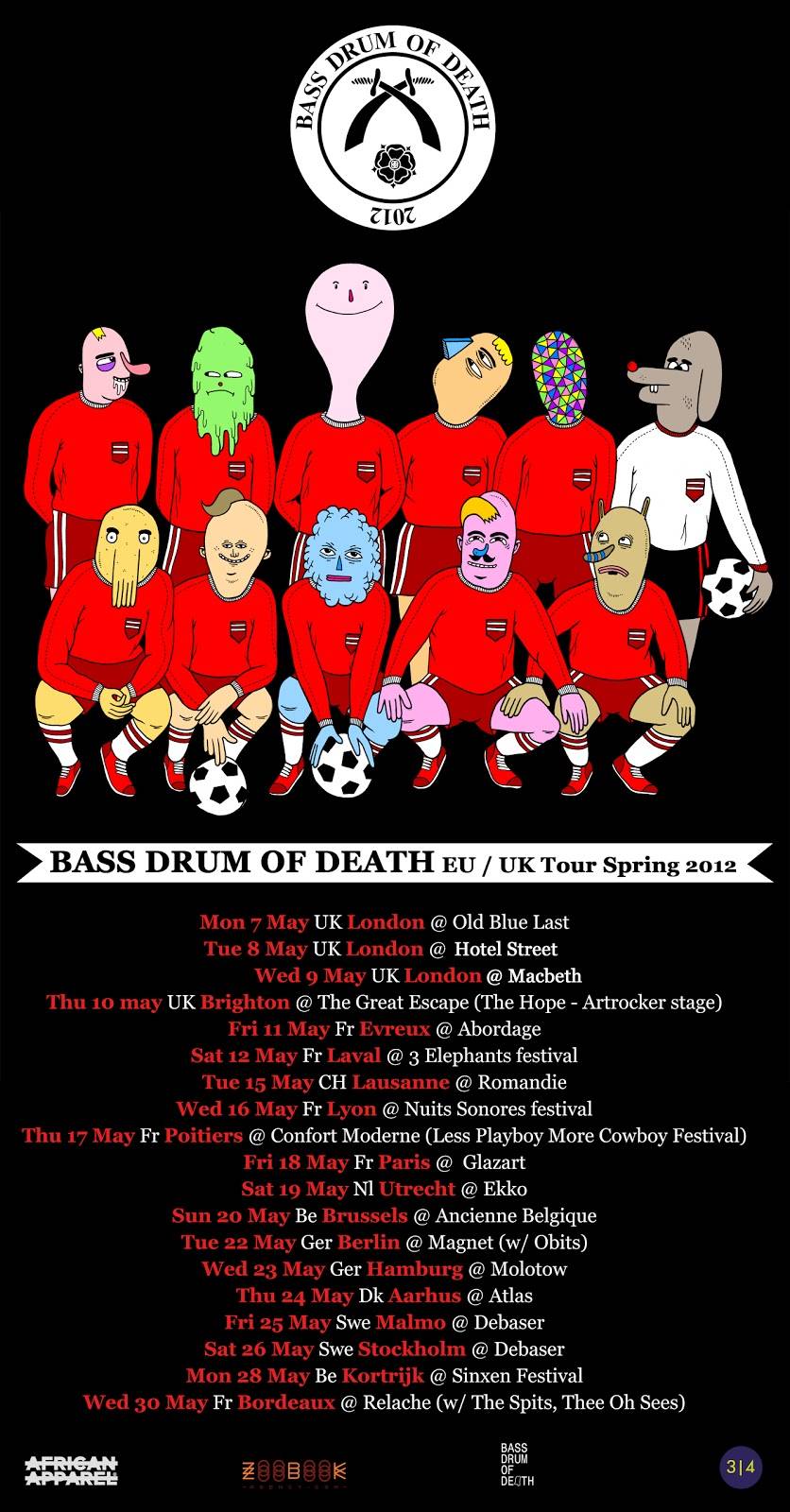 Bass Drum Of Death to EKKO, Sinxen Fest and Ancienne Belgique